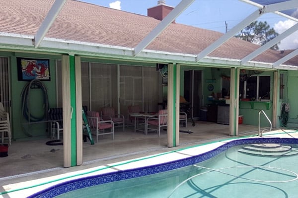 Year round protection from Patio Enclosed hurricane shutters in Florida